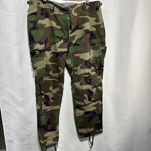 Vintage US Military BDU Woodland Camo Combat Cargo Pants Men's XLarge Regular